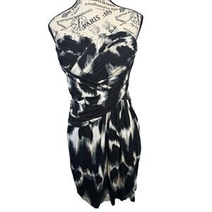 Express Strapless Tube Animal Print Mini Dress